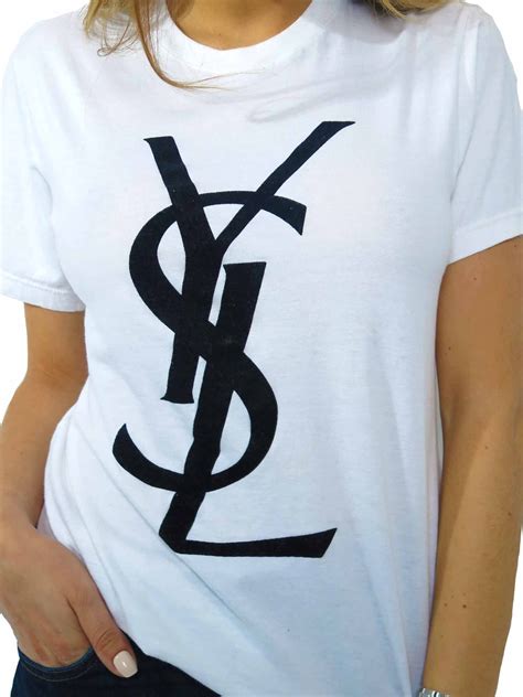 ysl logo t shirt for sale|yves saint laurent t shirt.